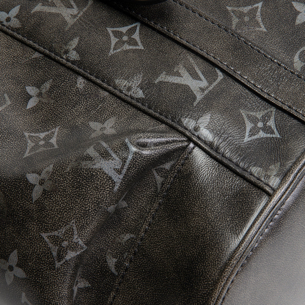 LV Christopher MM Brushed Monogram Eclipse Cowhide Backpack