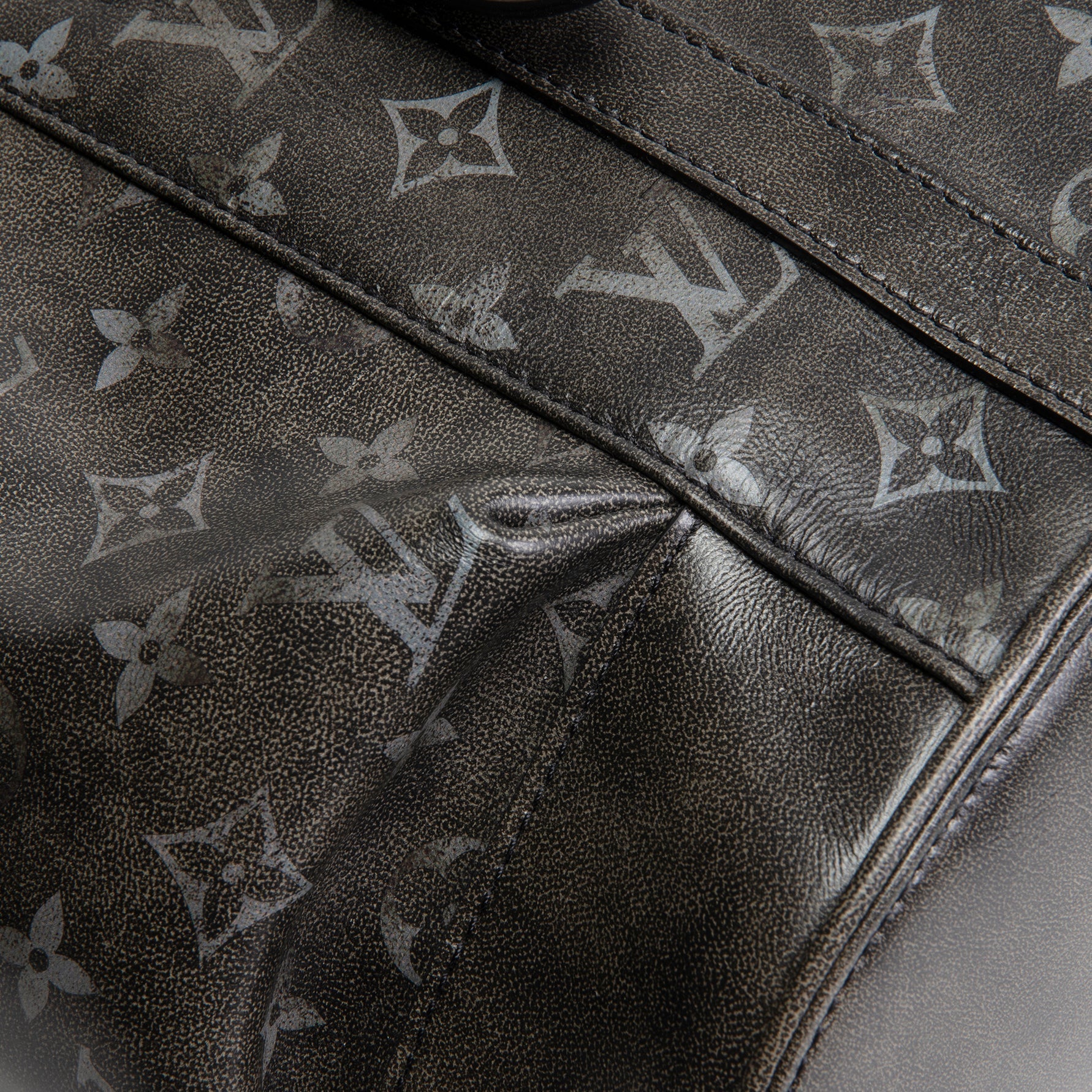 LV Christopher MM Brushed Monogram Eclipse Cowhide Backpack