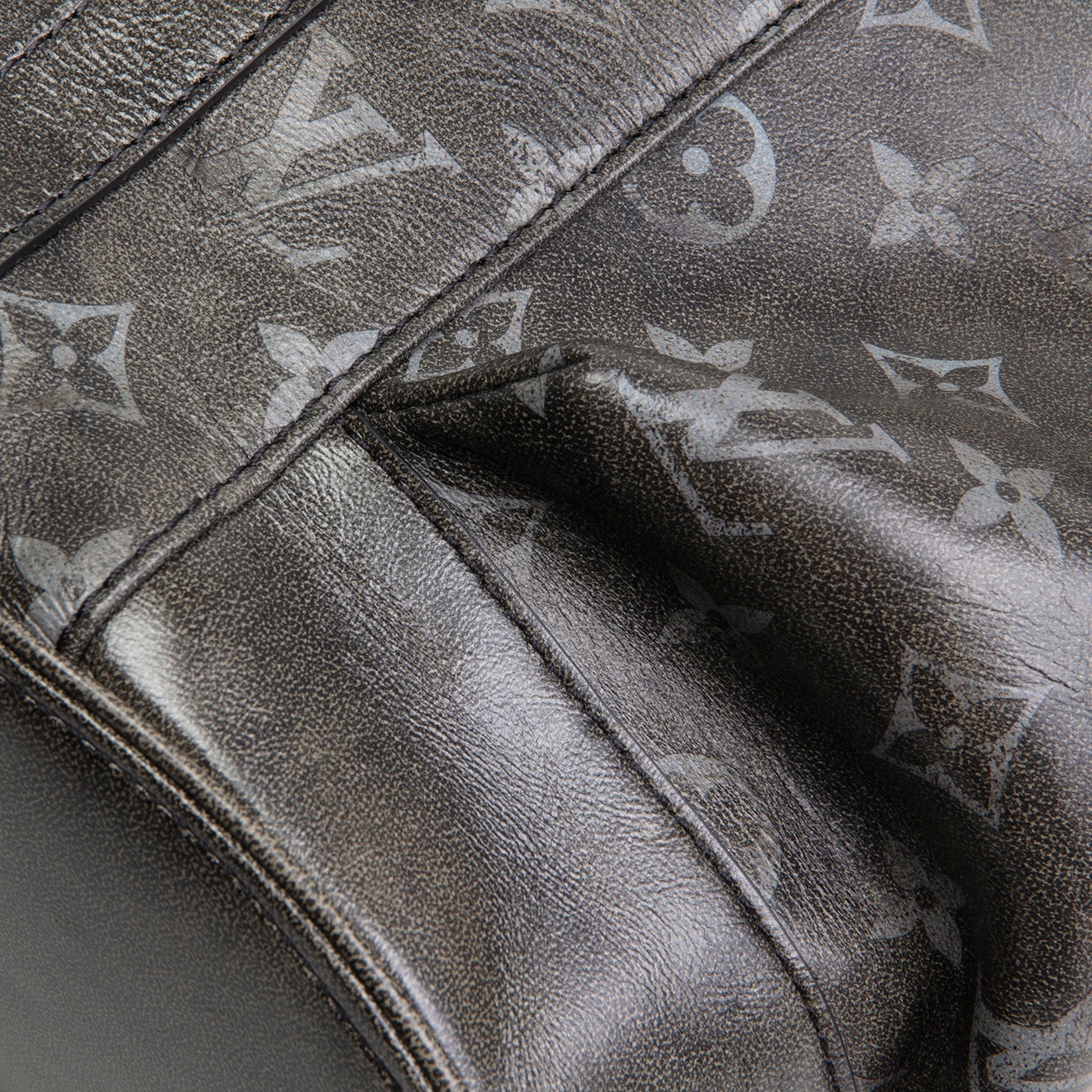 LV Christopher MM Brushed Monogram Eclipse Cowhide Backpack