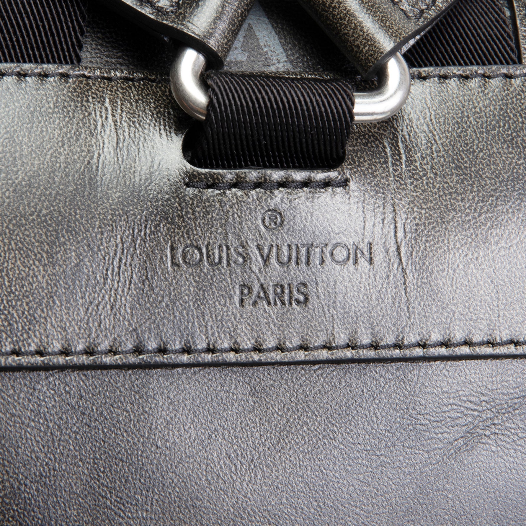 LV Christopher MM Brushed Monogram Eclipse Cowhide Backpack