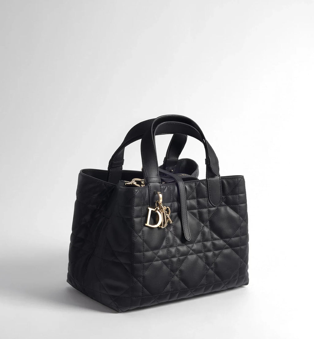 Medium Di Toujours Bag Black Macrocannage Calfskin
