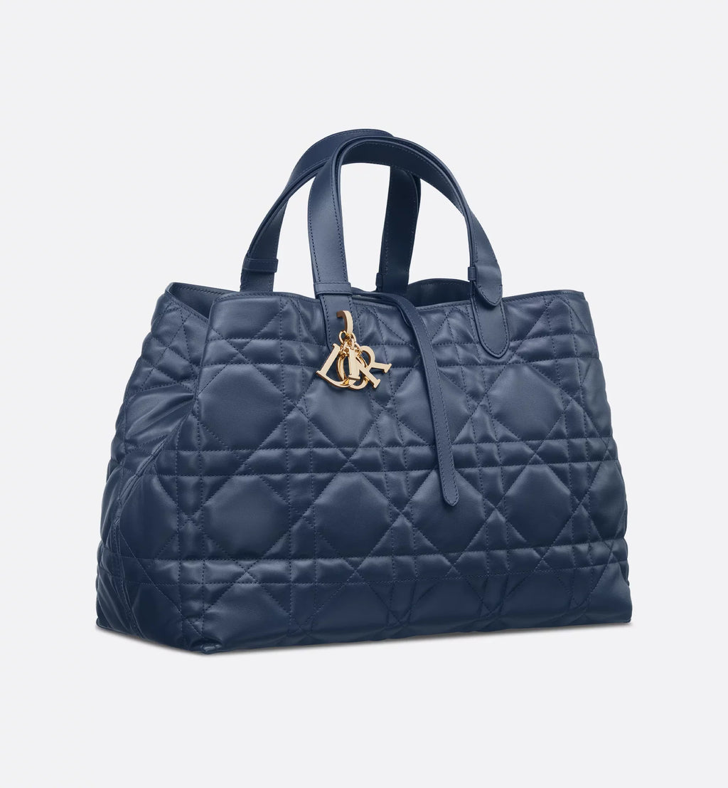 DIOR Toujours TOTE bag Medium Blue - full calfskin 28.5
