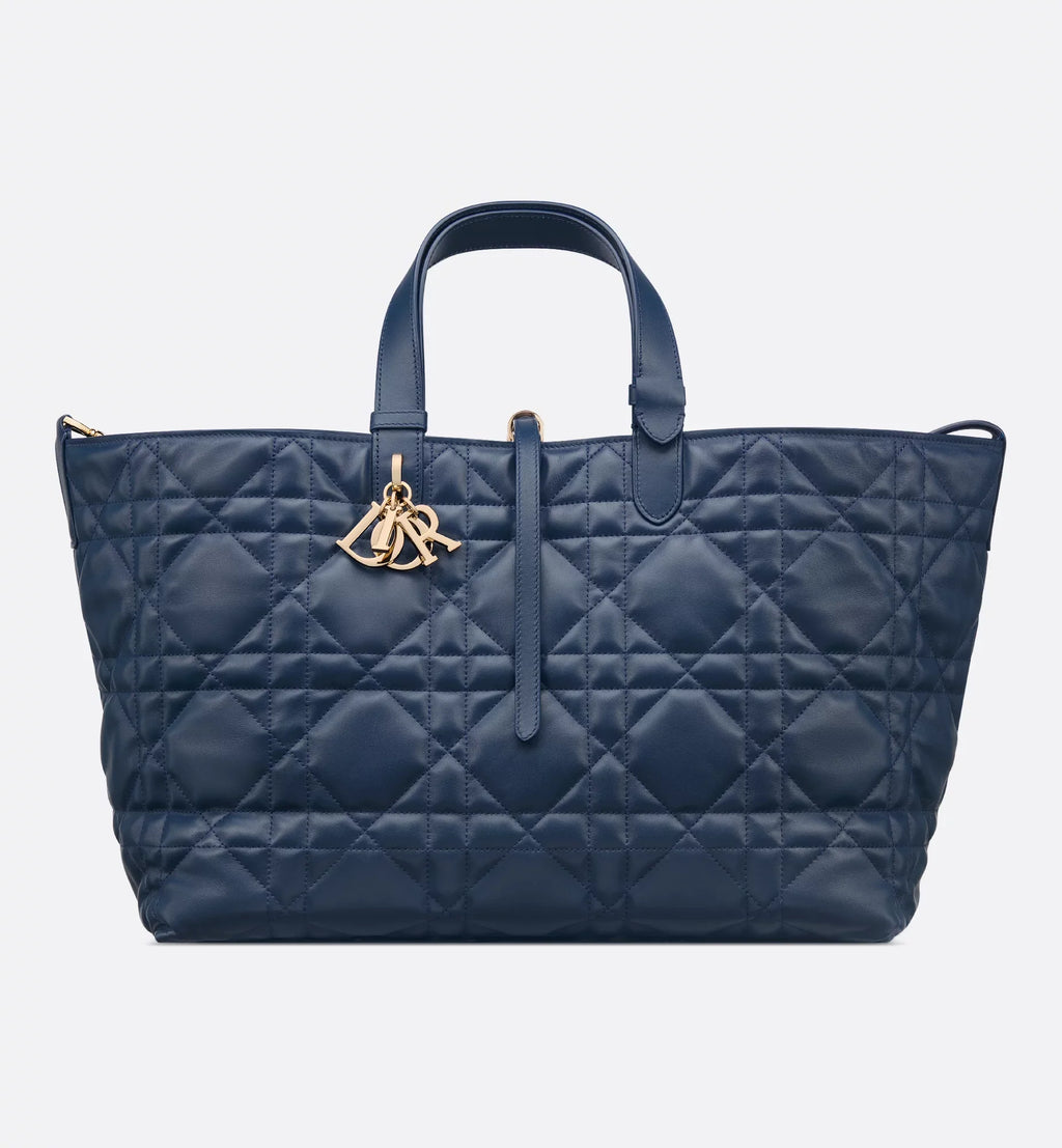DIOR Toujours TOTE bag Medium Blue - full calfskin 28.5