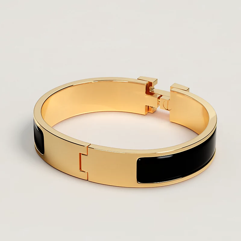 Clic H bracelet  Yellow gold black