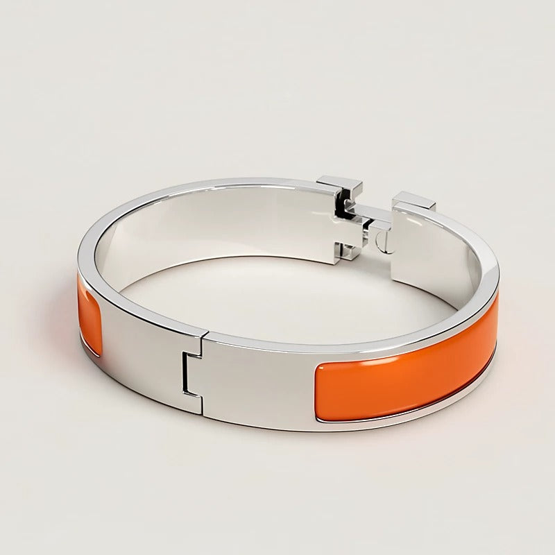 Clic H bracelet  silver orange