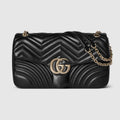 GG Marmont large shoulder bag in black leather