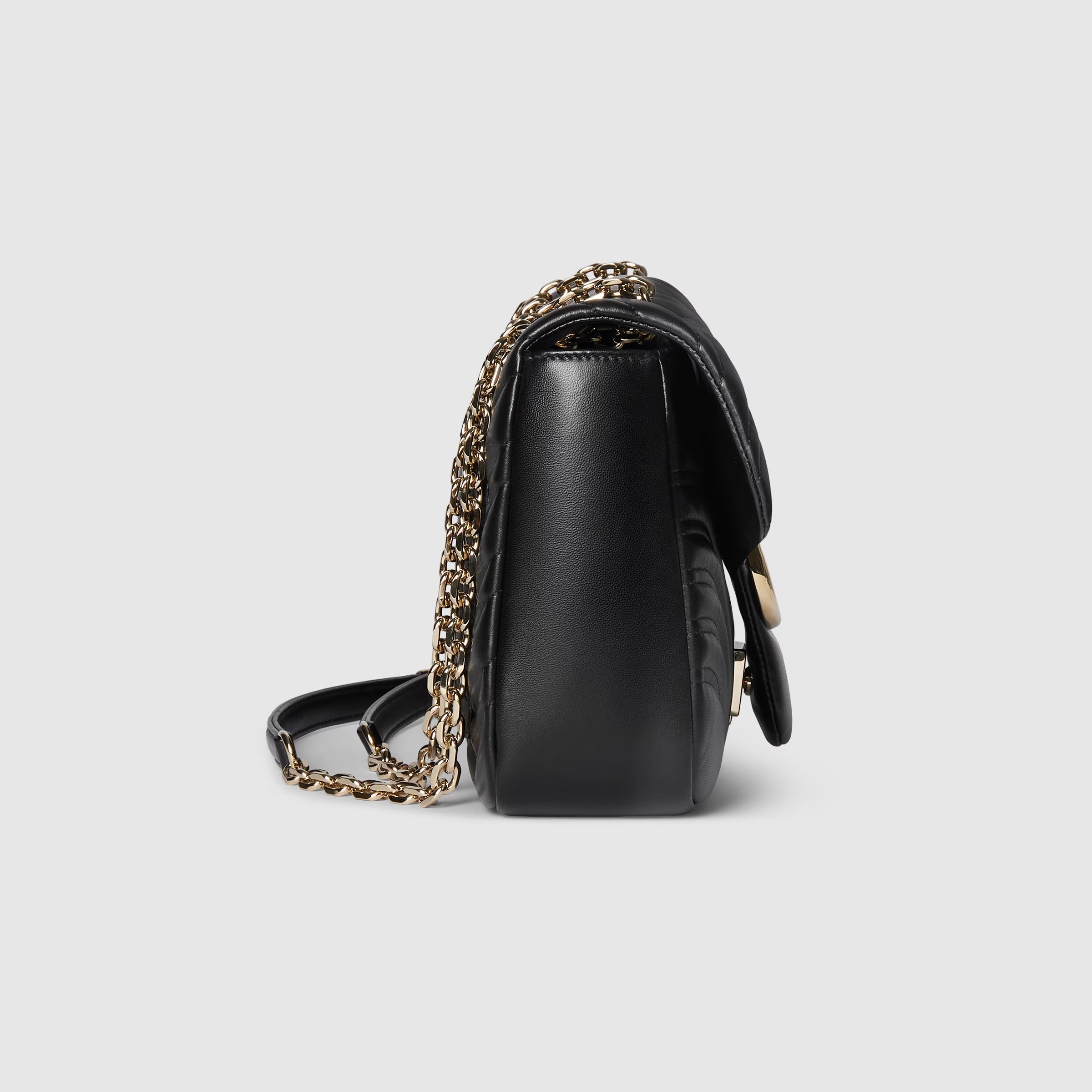 GG Marmont large shoulder bag in black leather