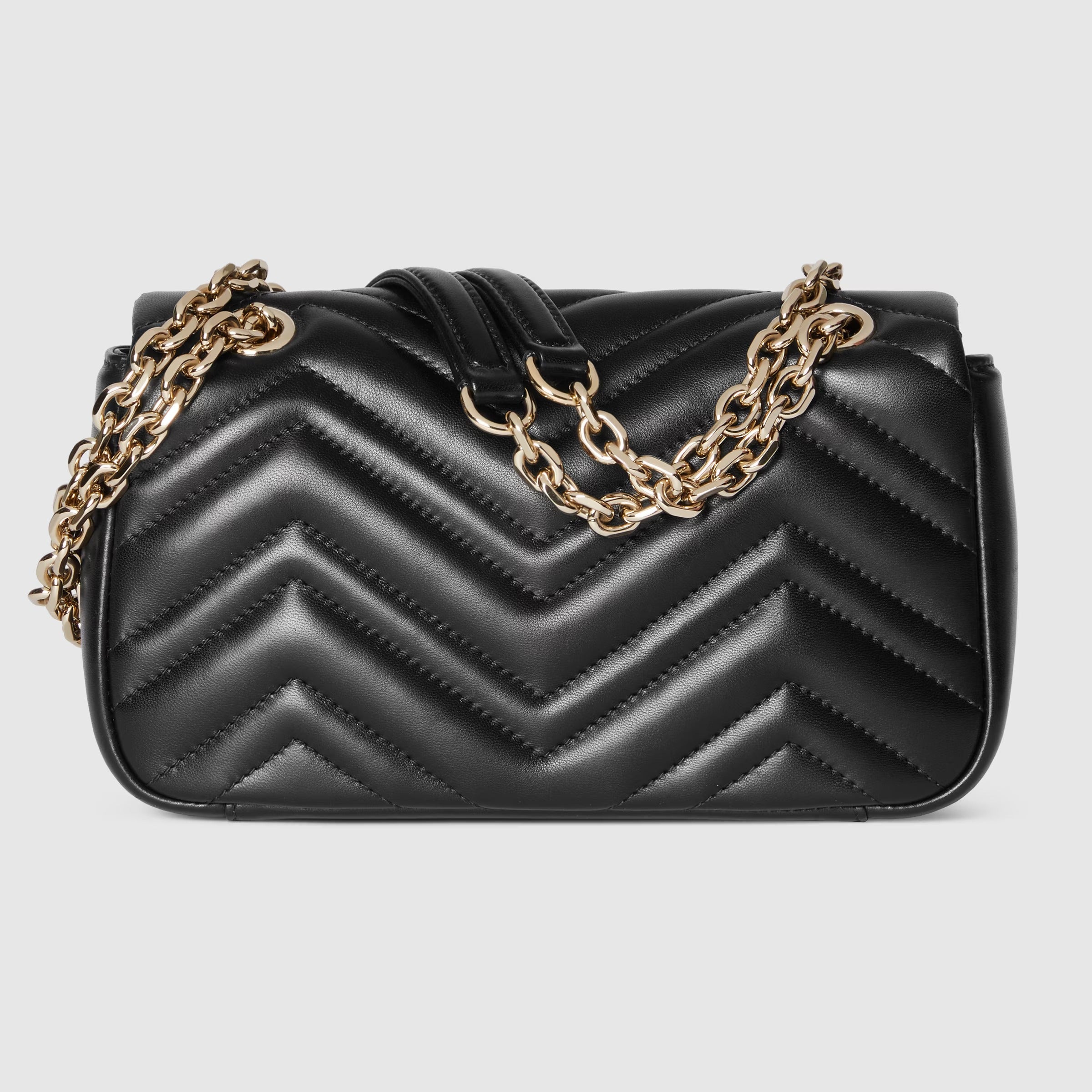 GG Marmont small shoulder bag in black leather
