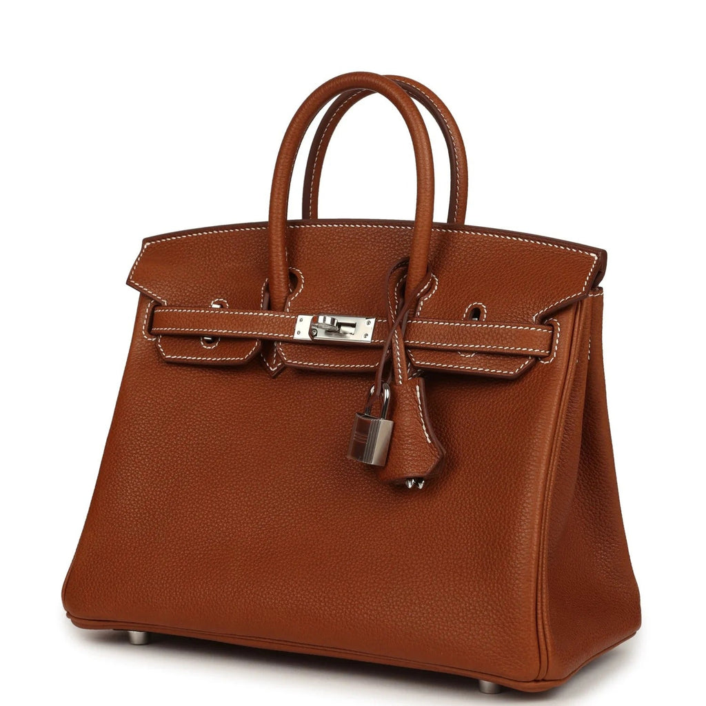 Birkin 25 Fauve Barenia Faubourg Palladium Hardware
