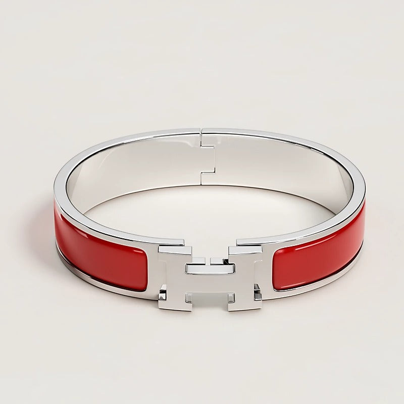 Clic H bracelet  silver red