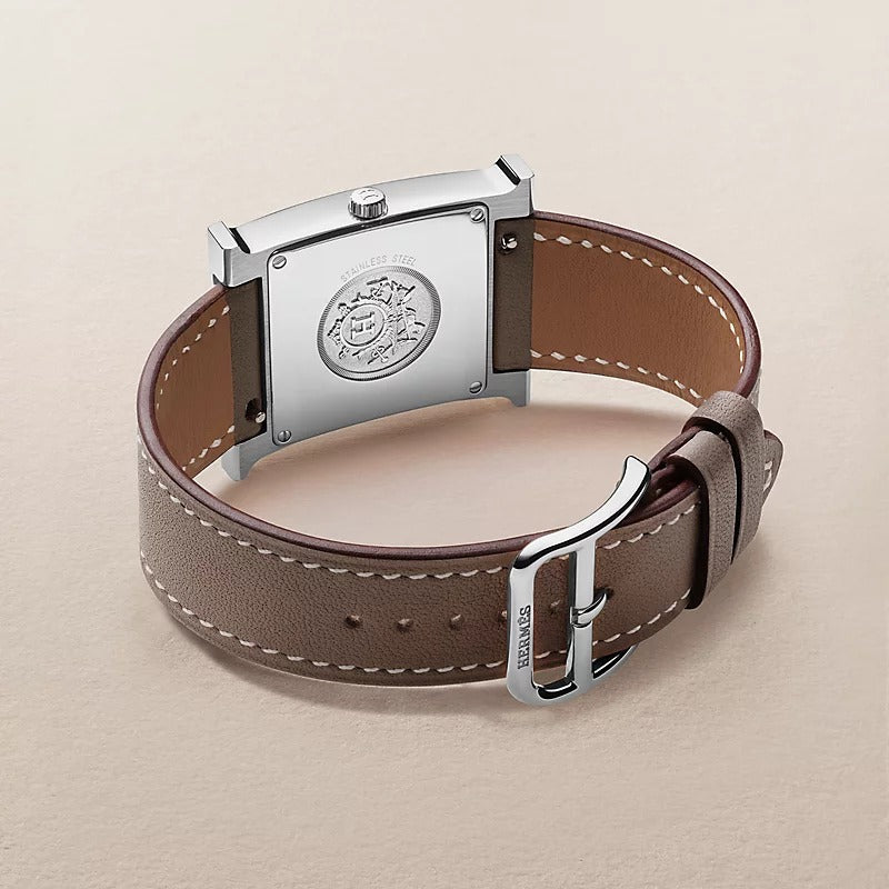 Heure H watch, medium model, 30 mm, étoupe