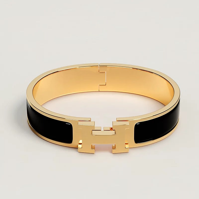 Clic H bracelet  Yellow gold black