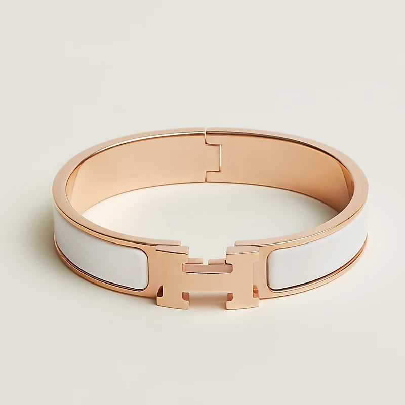 Clic H bracelet  Rose gold plated vert blanc