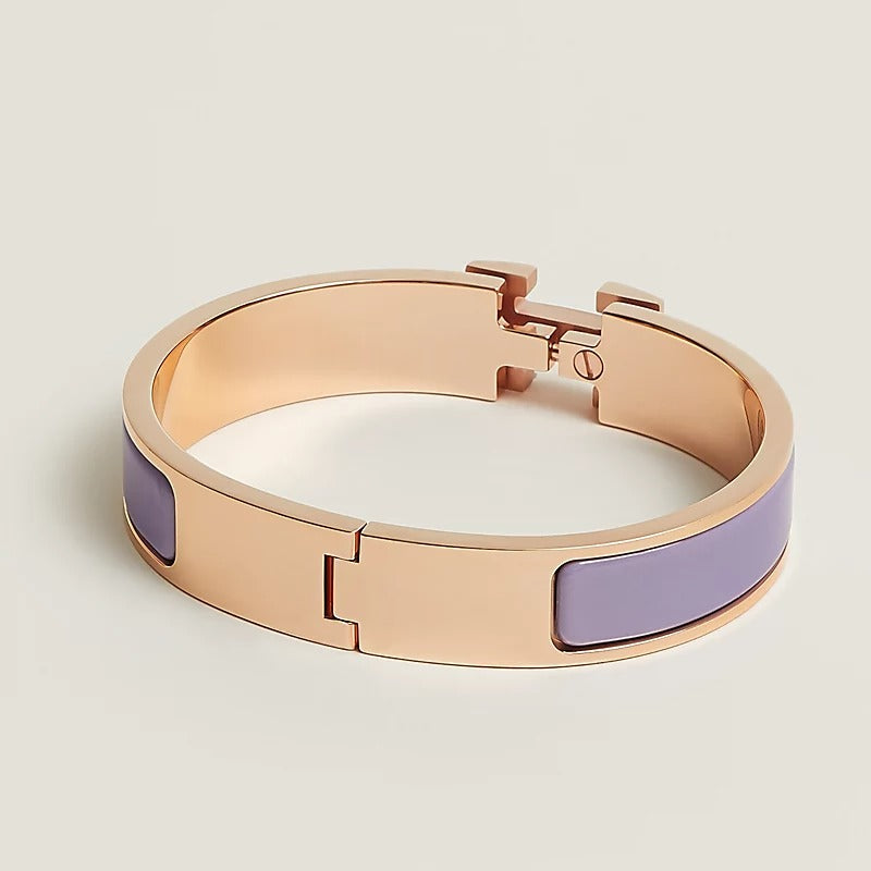 Clic H bracelet  rose gold vert lilac