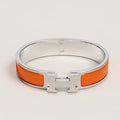 Clic H bracelet  silver orange