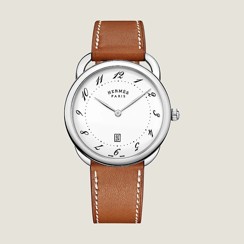 Arceau 40mm watch Barenia Naturel