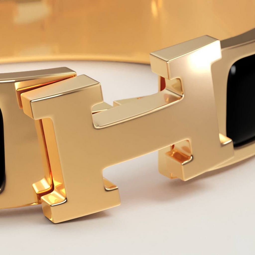 Clic H bracelet  Yellow gold black