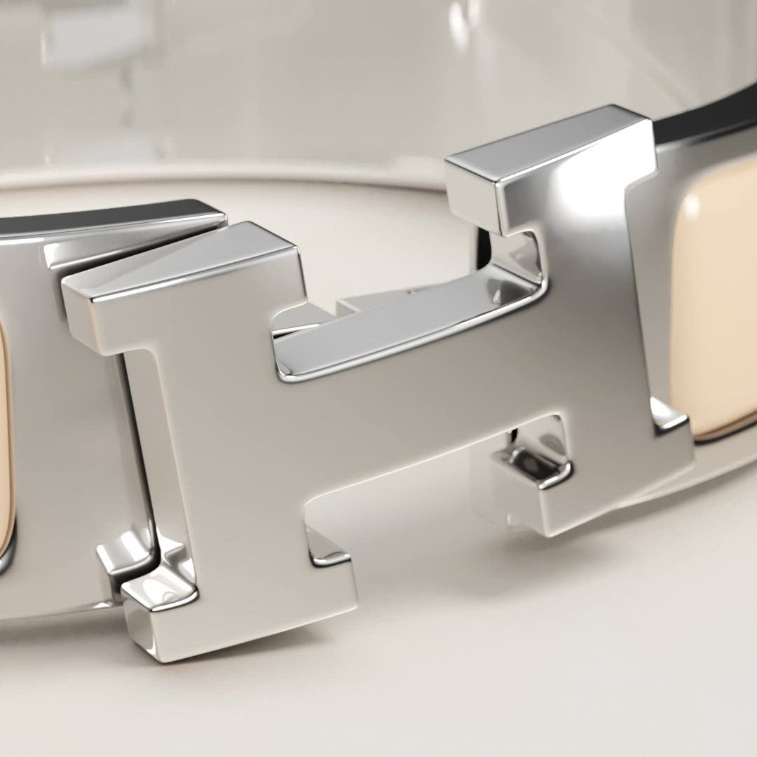 Clic H bracelet  silver cream
