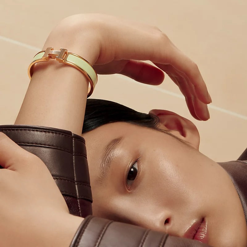 Clic H bracelet  rose gold vert lilac