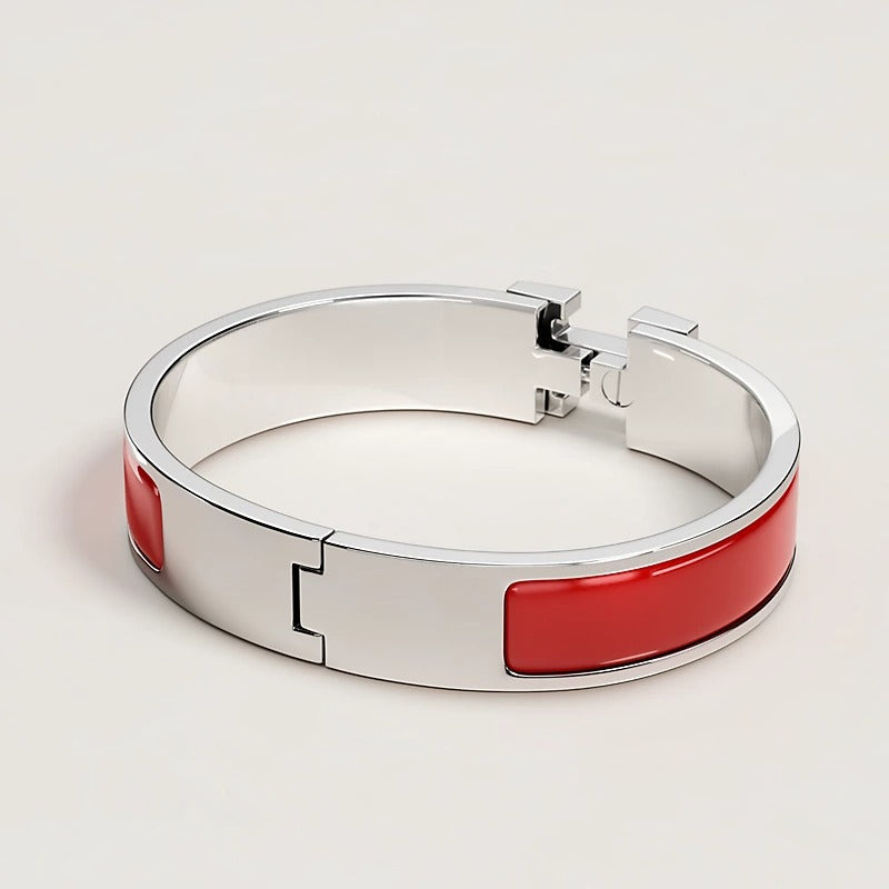 Clic H bracelet  silver red