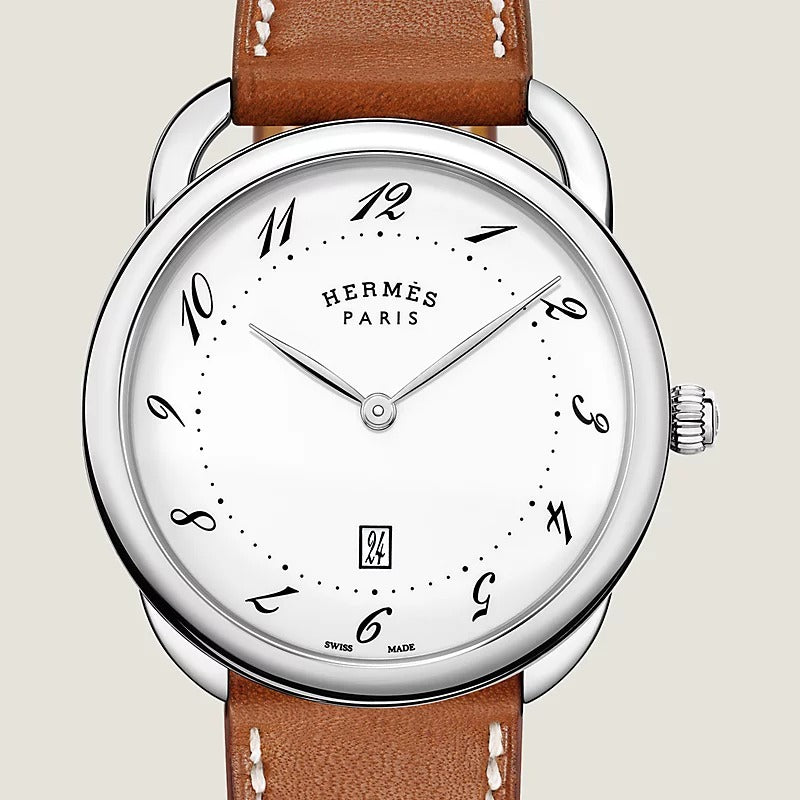 Arceau 40mm watch Barenia Naturel