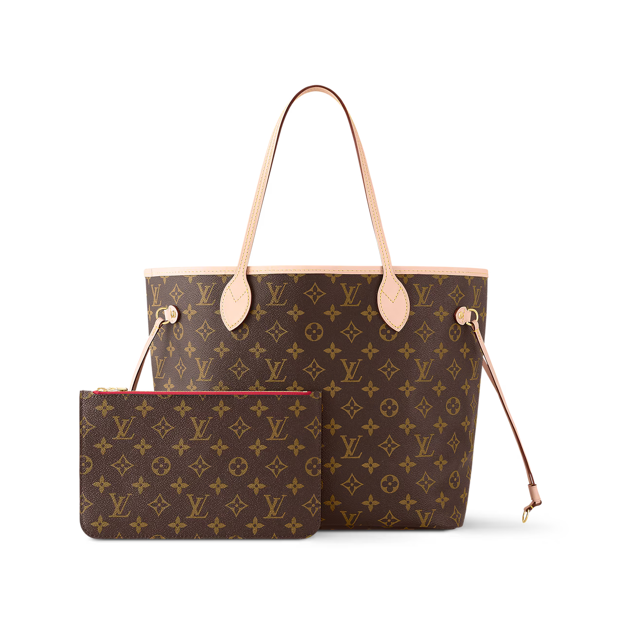 Neverfull MM Monogram Canvas Cerise