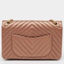 Chanel Bronze Chevron Leather 226 Reissue 2.55 Flap Bag